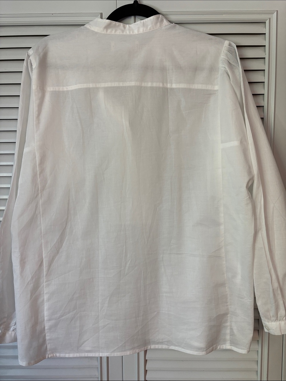 Banana Republic White Cotton Pintuck Popover Shirt Size Large - Picture 6 of 9